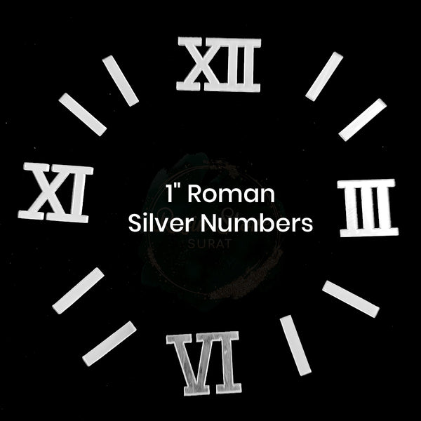 1 inch Roman number With Stick Silver